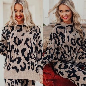 🚨24 HOUR SALE🚨Weekend Fit Leopard Print Hoodie